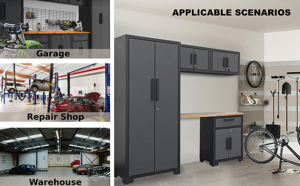 Chery Industrial 5 Piece Garage Storage Cabinet Set