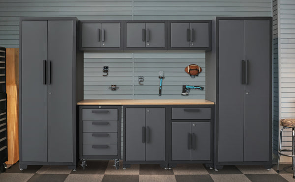 Chery Industrial 9-Piece Garage Storage Cabinet Set