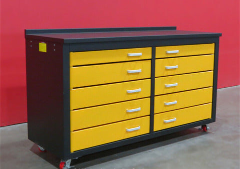 Steelman 6ft Storage Cabinet with Workbench (10 Drawers)
