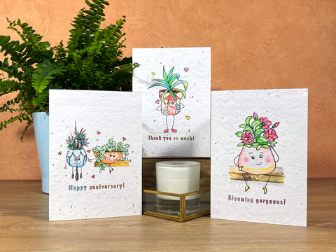 image of vegan friendly ink greeting cards at home.