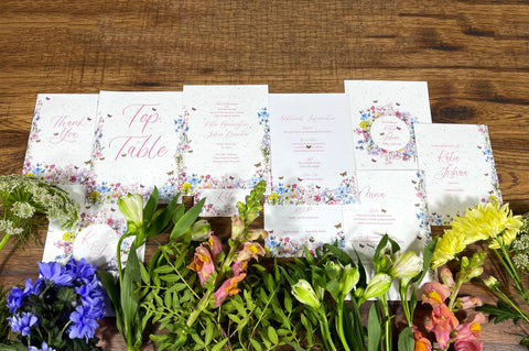 Wildflower seed cards for weddings