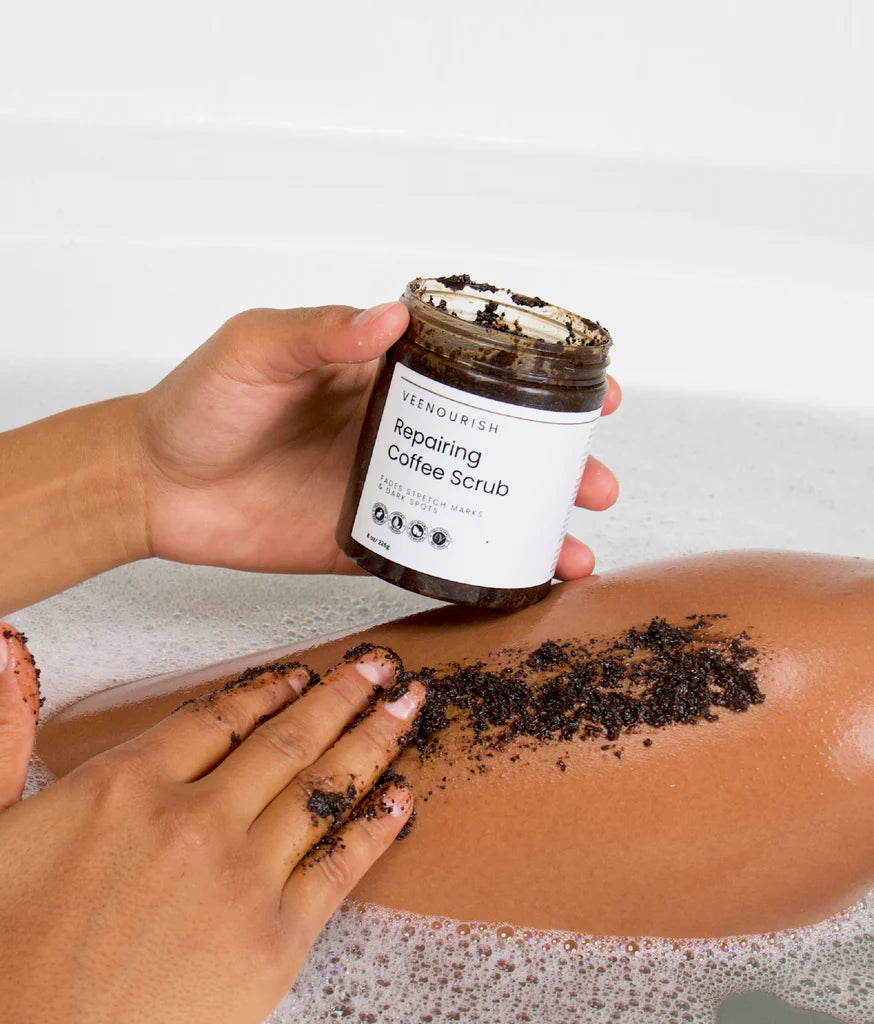 While stretch marks may be stubborn, natural ingredients like shea butter and coffee can help fade them over time. Shea butter deeply moisturizes the skin, improves elasticity, and promotes collagen production. Coffee, with its exfoliating and circulation-boosting properties, aids in skin regeneration and healing. Incorporating products containing these ingredients into your skincare routine can effectively target stretch marks.