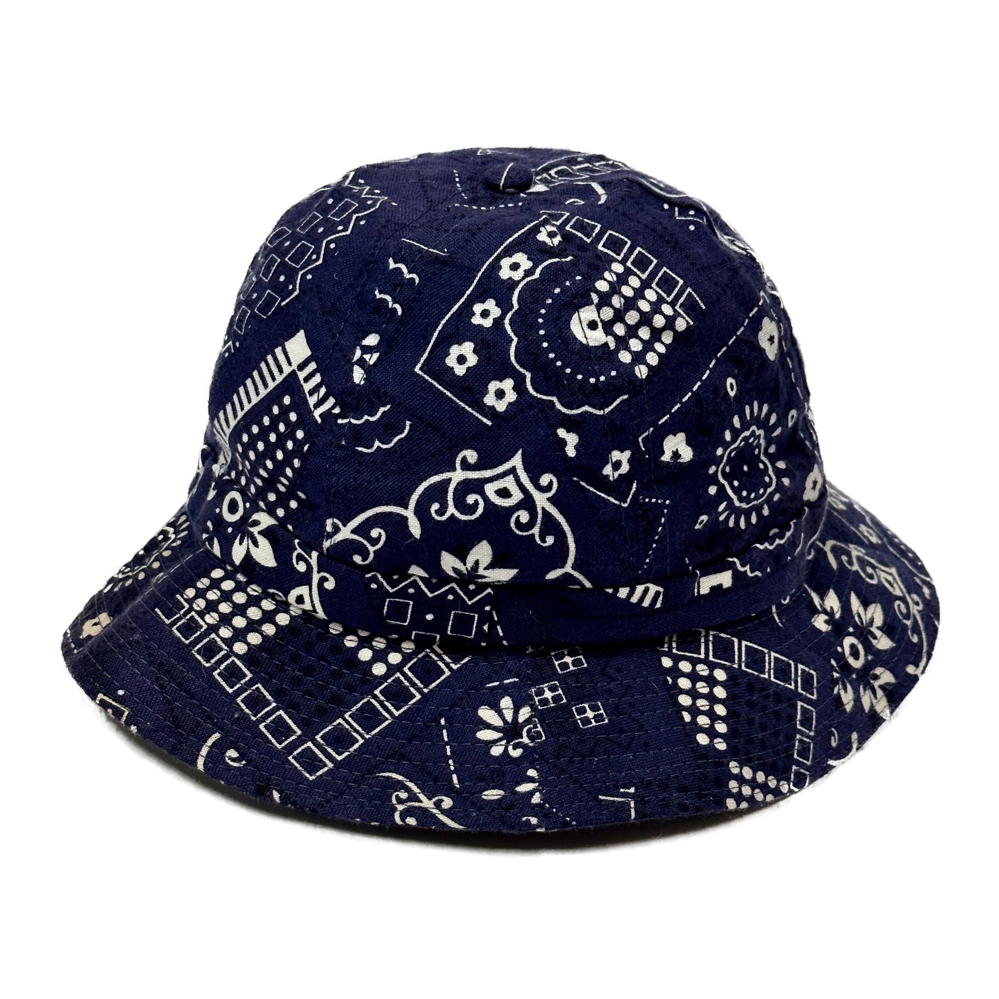 1970'S DEADSTOCK BLUE BANDANA PRINT BUCKET HAT – Mask Santa Fe