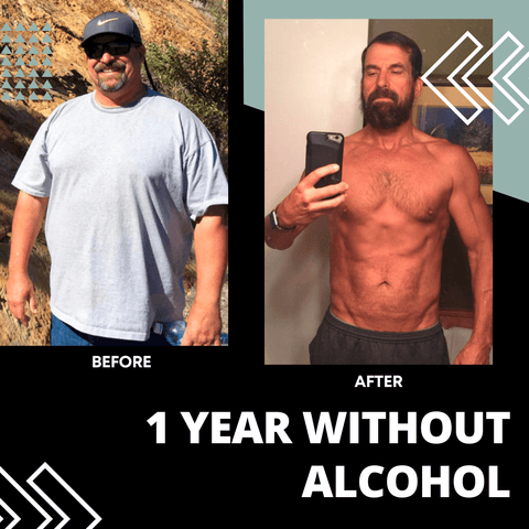 1 Year Without Alcohol Before and After Photo