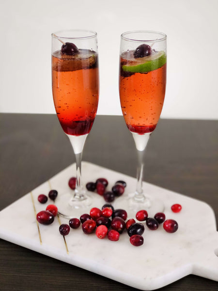 Non-Alcoholic Bellini with Champagne or Prosecco