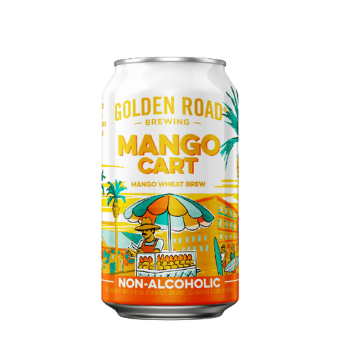 Golden Road Brewing Mango Cart Non Alcoholic Wheat Brew