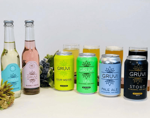 Gruvi Prosecco, Rosé, and Non Alcoholic Beer