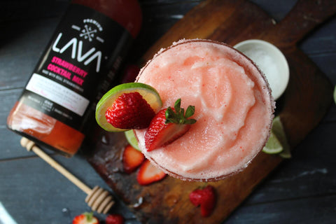 Non-Alcoholic Virgin Strawberry Daiquiri Mocktail 1