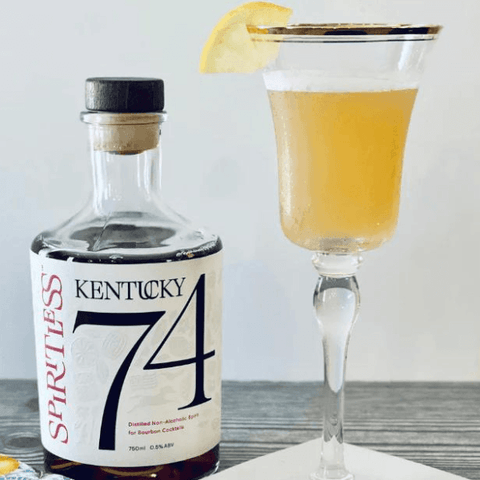 Spiritless Kentucky 74 Non-Alcoholic Bourbon Maple Leaf Cocktail