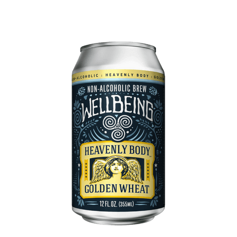 Wellbeing Brewing Company Heavenly Body Golden Wheat Non Alcoholic Craft Beer