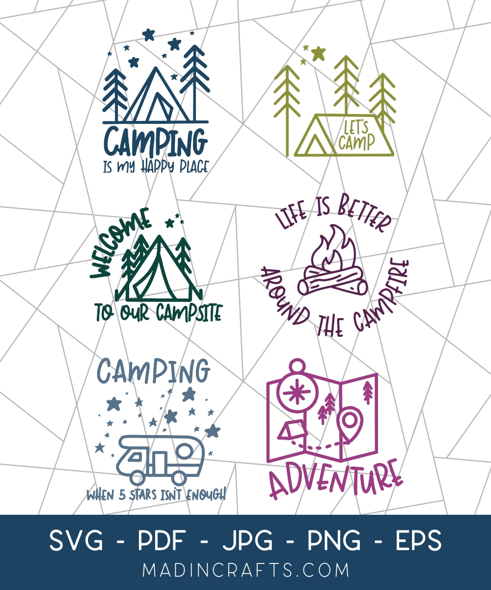 Free Camping SVG: Welcome to Our Campsite Camping Bucket » The Denver  Housewife