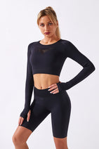Motion Breathe Mesh Seamless Long Sleeves Nav Image 19