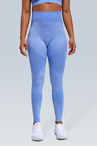 Rib-Knit Space Dye Seamless Legging Nav Image 10