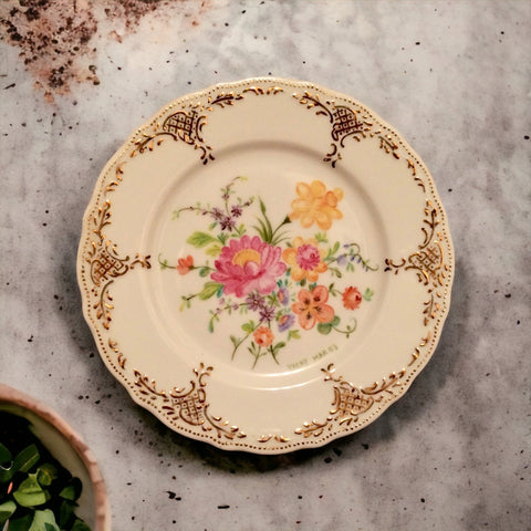 plate with flowers