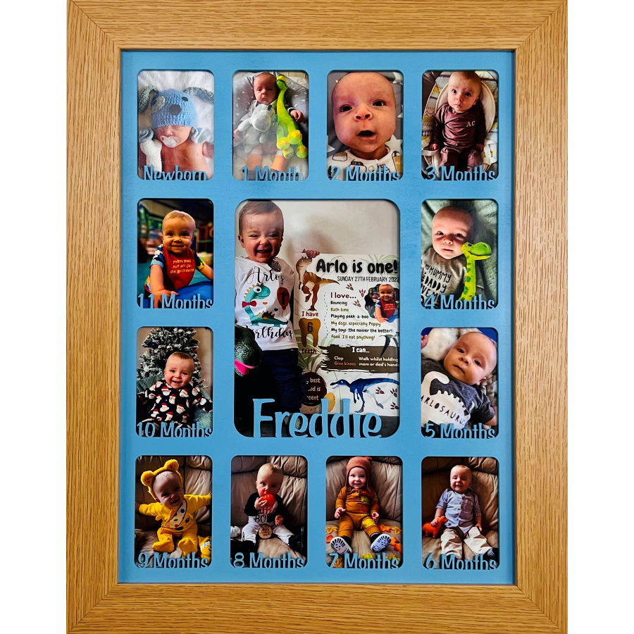 Cadre photo collage 12 mois bébé FRANÇAIS