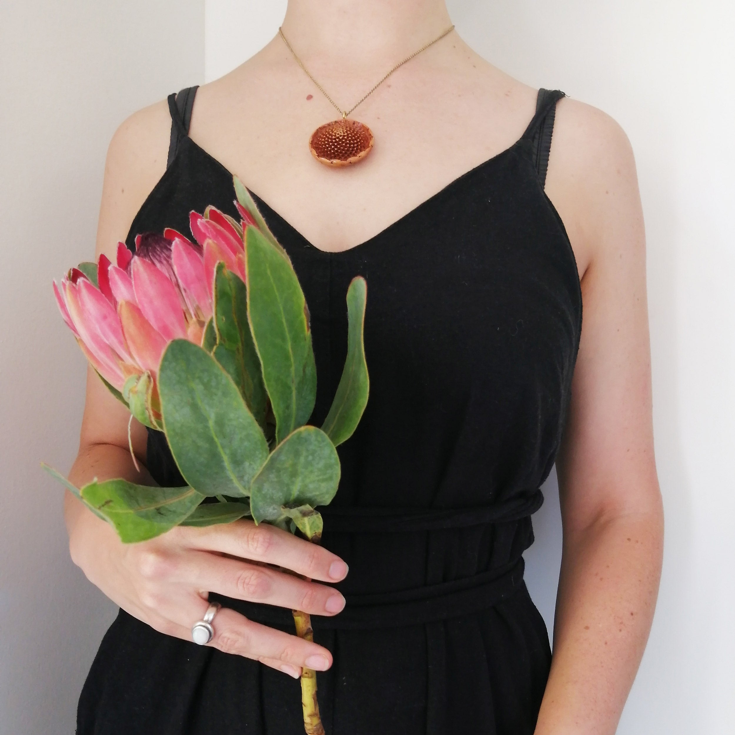 protea seed necklace