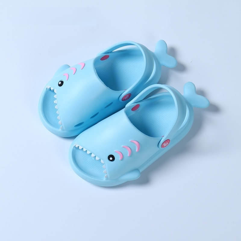 SHARKY'Z™️ Kids Summer Shark Crocs | Cute Shark Slides – Plushyz