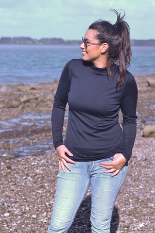 Merino Turtle Neck Top Base Layer and Outer Layer Thermal Clothing NZ