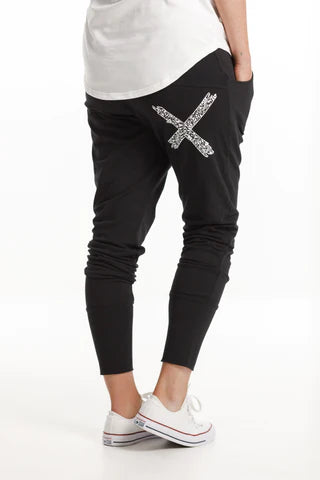 Homelee Apartment Pants Full Length | Black With Paper Plane X | Auckland NZ