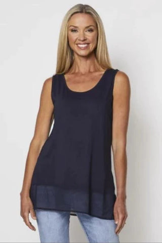 Threadz Scoop V Neck Reversible Top