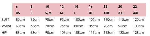 Sass Clothing Size Guide NZ