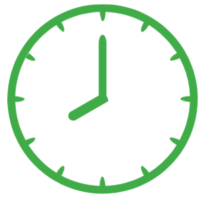 An image of a clock to represent the withdrawal time.