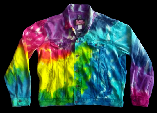 Rainbow Tie Dye Jean Jacket Levis Men Sizes – Dubie Tie Dye and Hemp