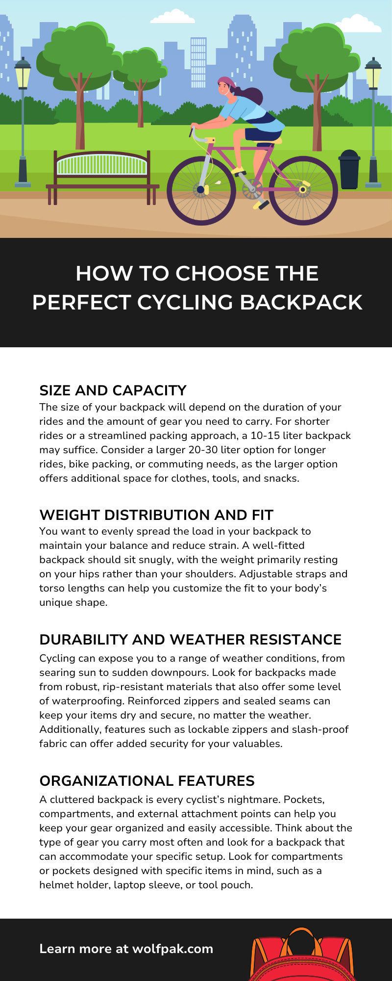 Cómo elegir la mochila ciclista perfecta
