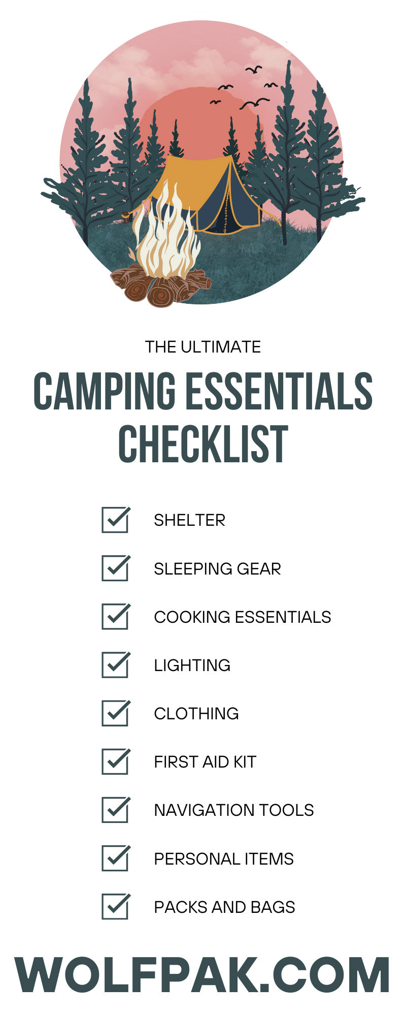 La lista de verificación definitiva de elementos esenciales para acampar