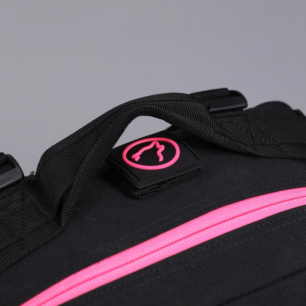 35L Backpack Black Neon Pink w/Cup Holders