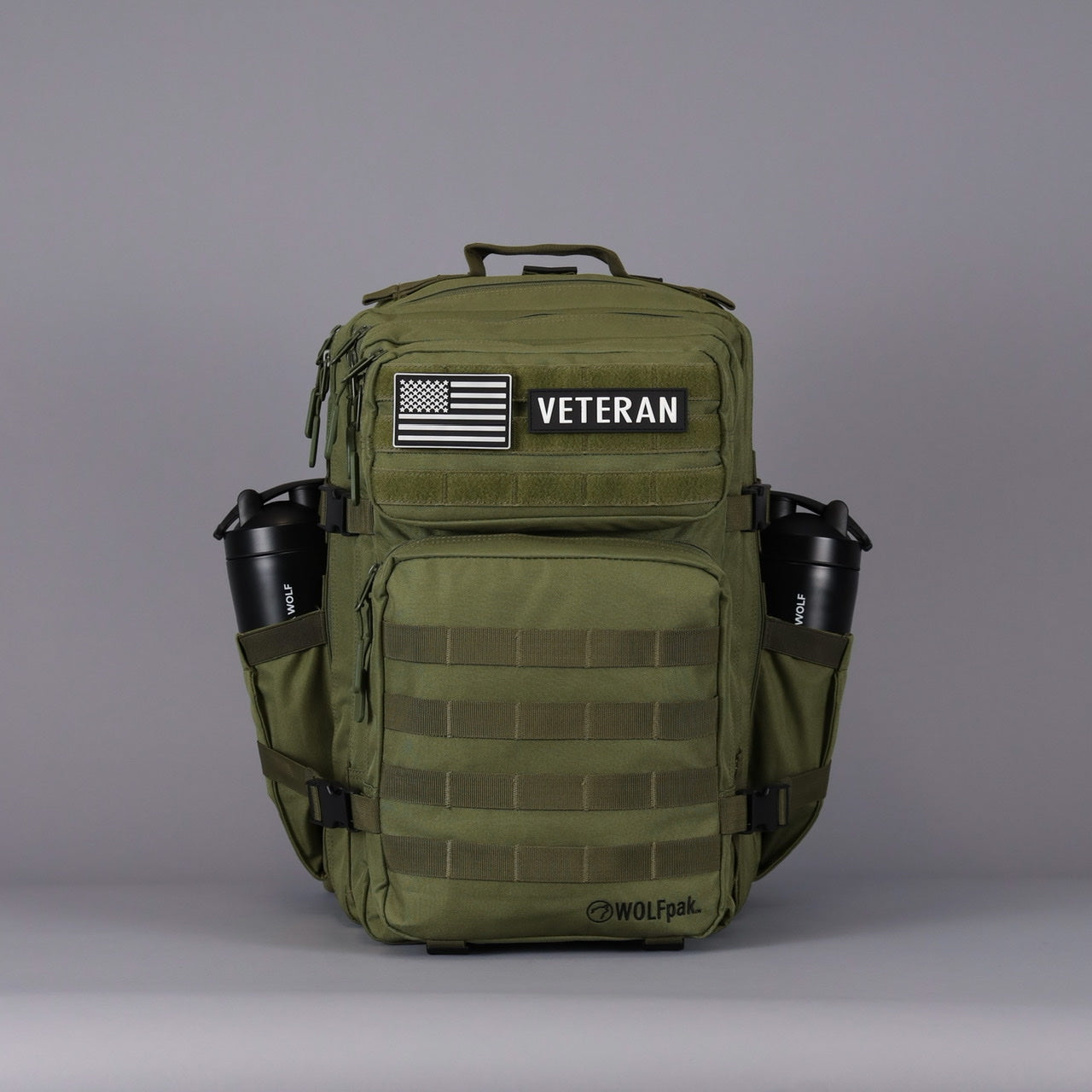 45L Backpack OD Green Veteran Edition w/ Cup Holders – WOLFpak