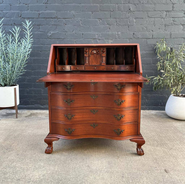 mahogany drop front secretary desk