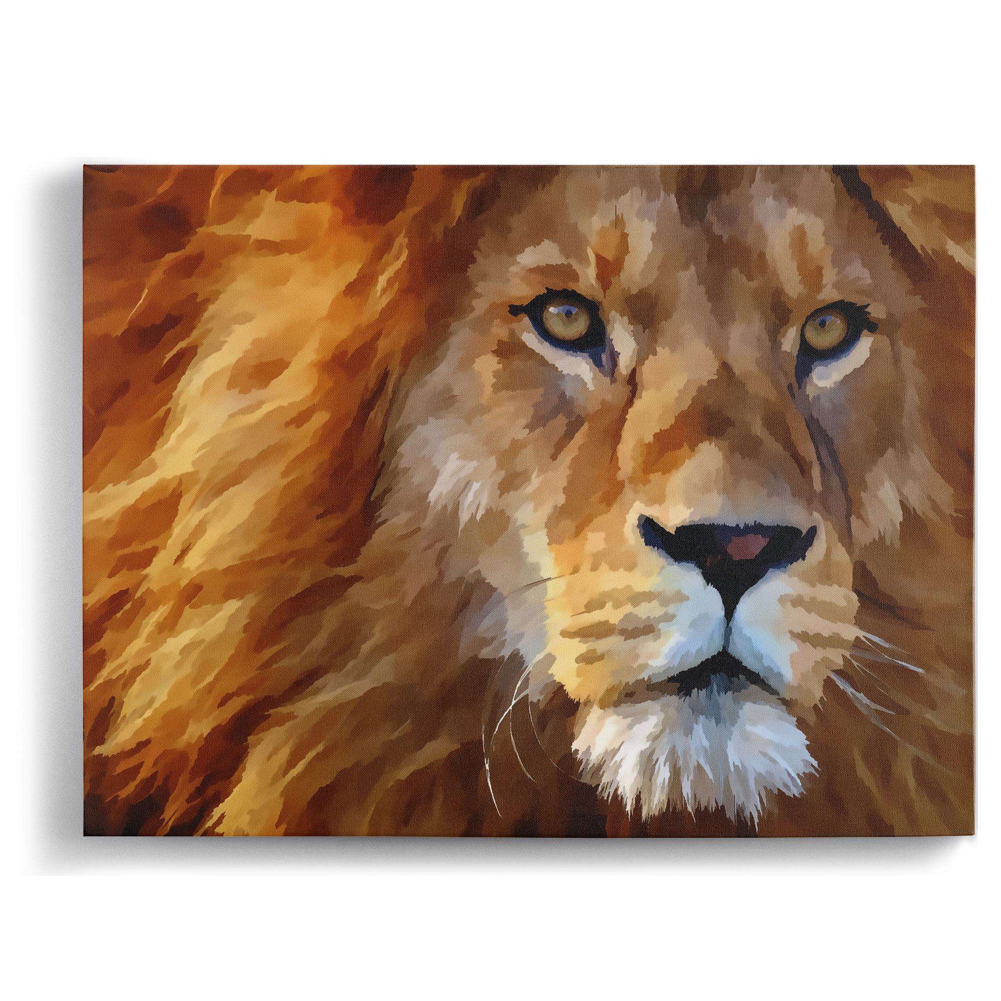 Original Painting on Canvas 85x85 cm , Lion Acrylic painting on Canvas