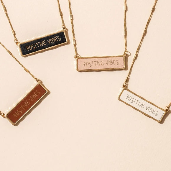 B2G1 Free! - Positive Vibes Charm Necklace