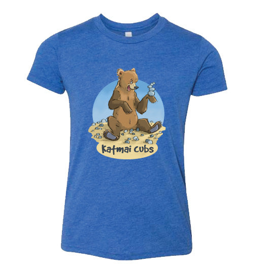 Chicago Cubs Super Soft Light Blue 'Crawling Bear' T-Shirt by