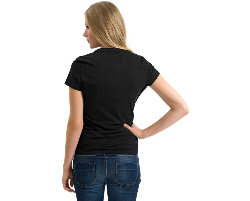 Solid Women Round Neck Black T-Shirt – The Jack Daniel's Store