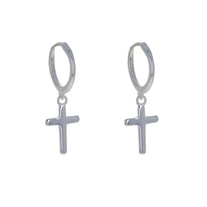 Mini Hoop with Cross Earrings - Ascension Golf Carts, LLC