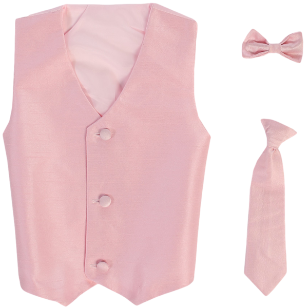 Women's Blush Pink Poly Satin Bow Tie