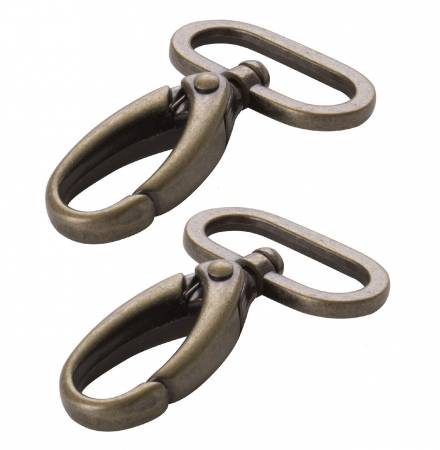 2 - 3/4 inch Swivel hook and D-Ring Black