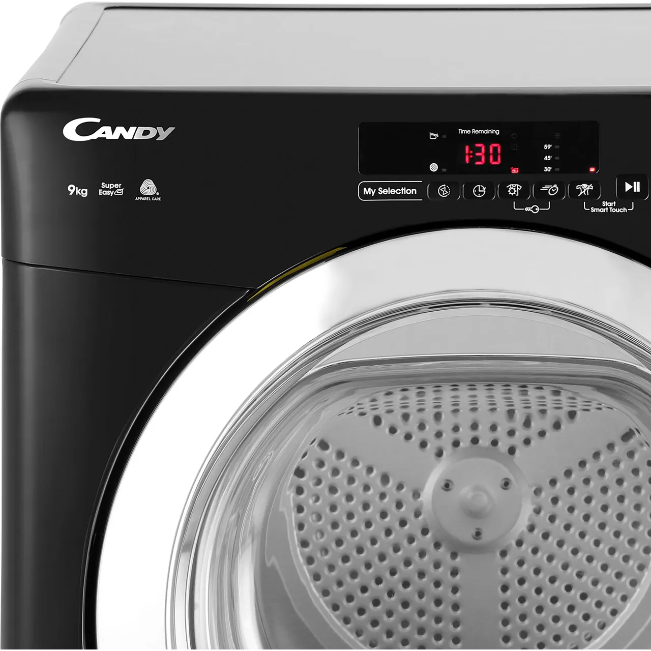 Candy Grand'O Vita GVSC9DCGB 9Kg Condenser Tumble Dryer Black B Ra