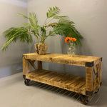 Load image into Gallery viewer, Industrial Trolley Console Table
