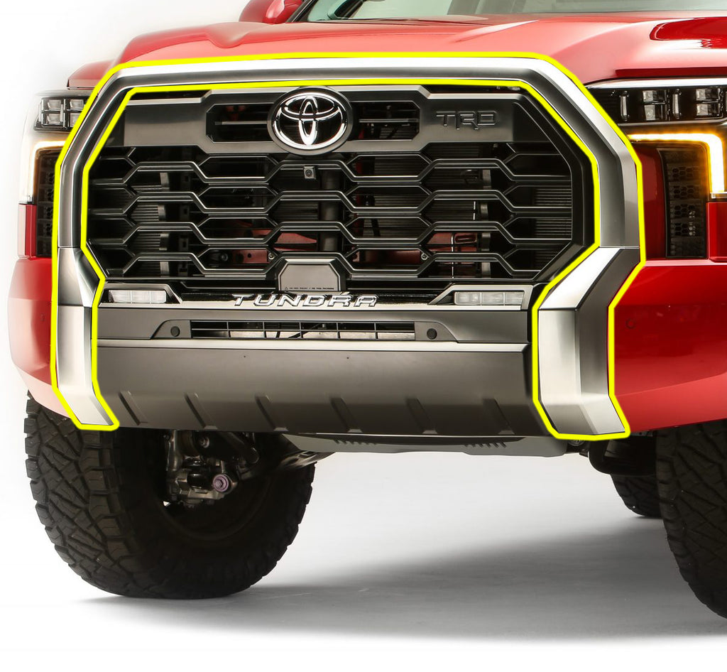 2022+ Toyota Tundra Front Grille Surround BumperShellz Chrome Delete