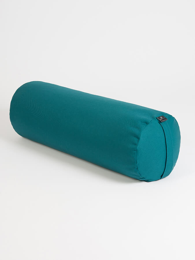 Coussin de yoga - bolster - bleu paon