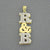 Personalized Gold Double Plate Initial Pendant for couple GI65