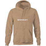 Load image into Gallery viewer, WEEKLI Monday Full Text - Stencil Pocket Hoodie Sweatshirt
