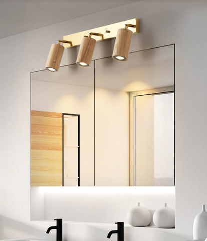 Mirodemi | wooden wall lamp | cylinder wooden lamp | for bathroom