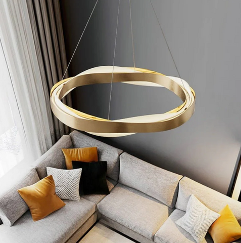 Mirodemi | Gold led chandelier | creative design led chandelier | for living room | for dining room | for bedroom