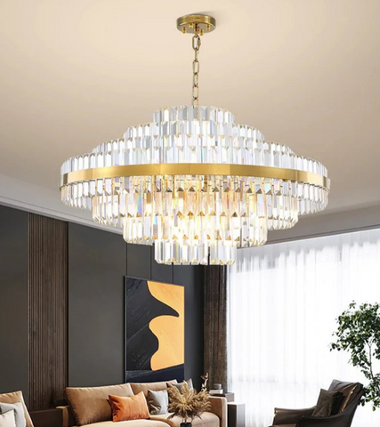 Mirodemi | Large hanging crystal lamp | crystal hanging lamp | for living room | for master bedroom | for dining room