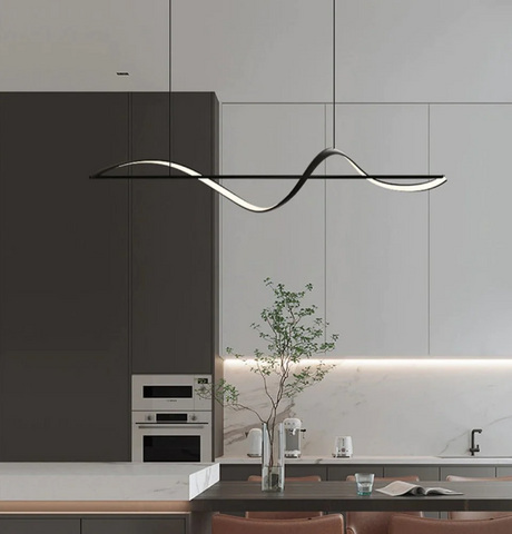Mirodemi | Pendant LED Chandelier | Linear Chandelier | Minimalist Chandelier | for Kitchen | for Dining Room