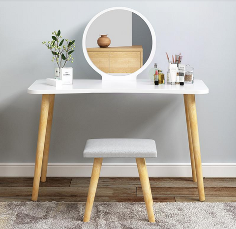 Mirodemi | Minimalist design | Nordic Dressing Table | Table with Mirror | For Bedroom